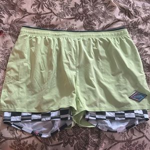 Chubbies Neon Green Monochrome Liner Active Shorts